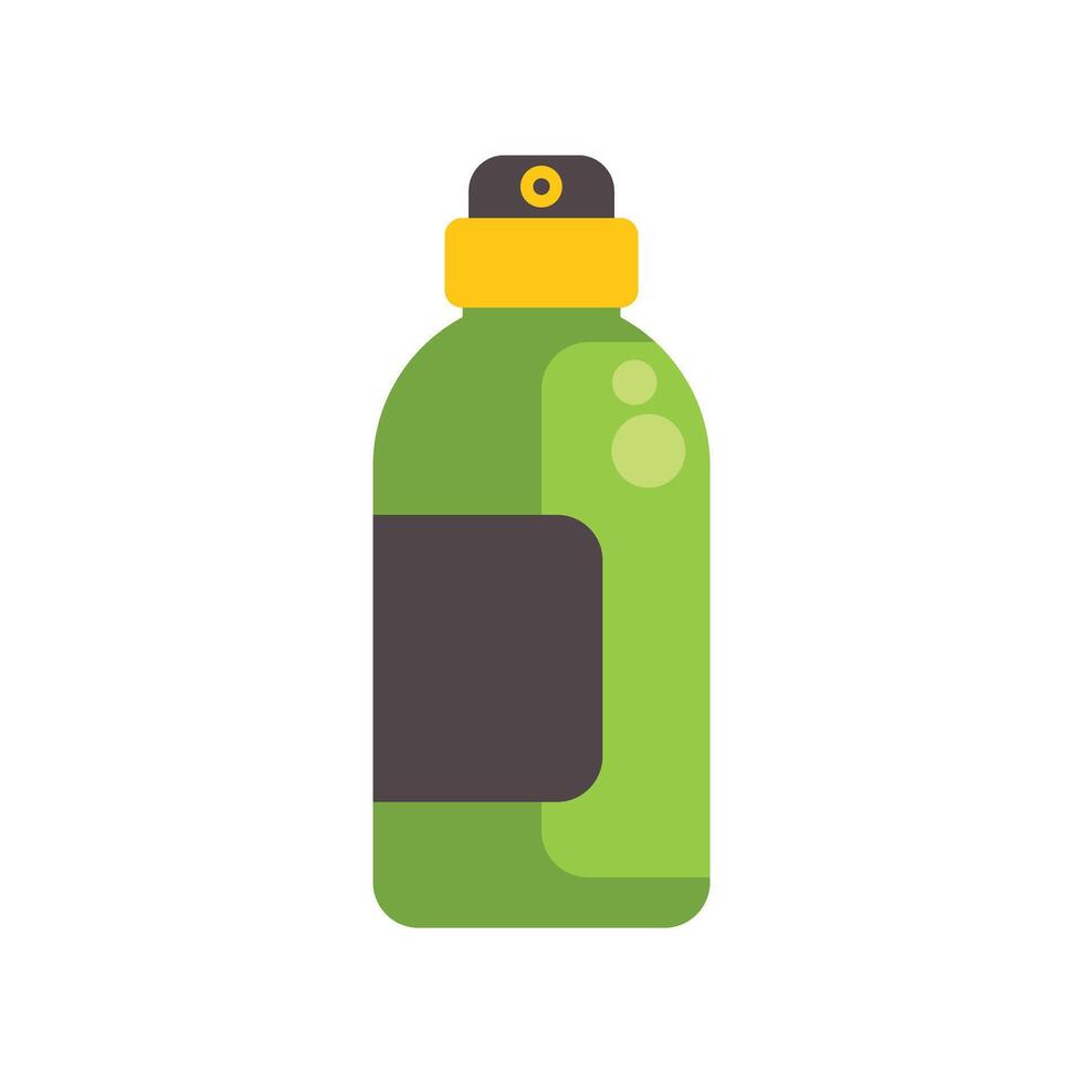 Green spray bottle with blank label for shampoo or cleaning product vector