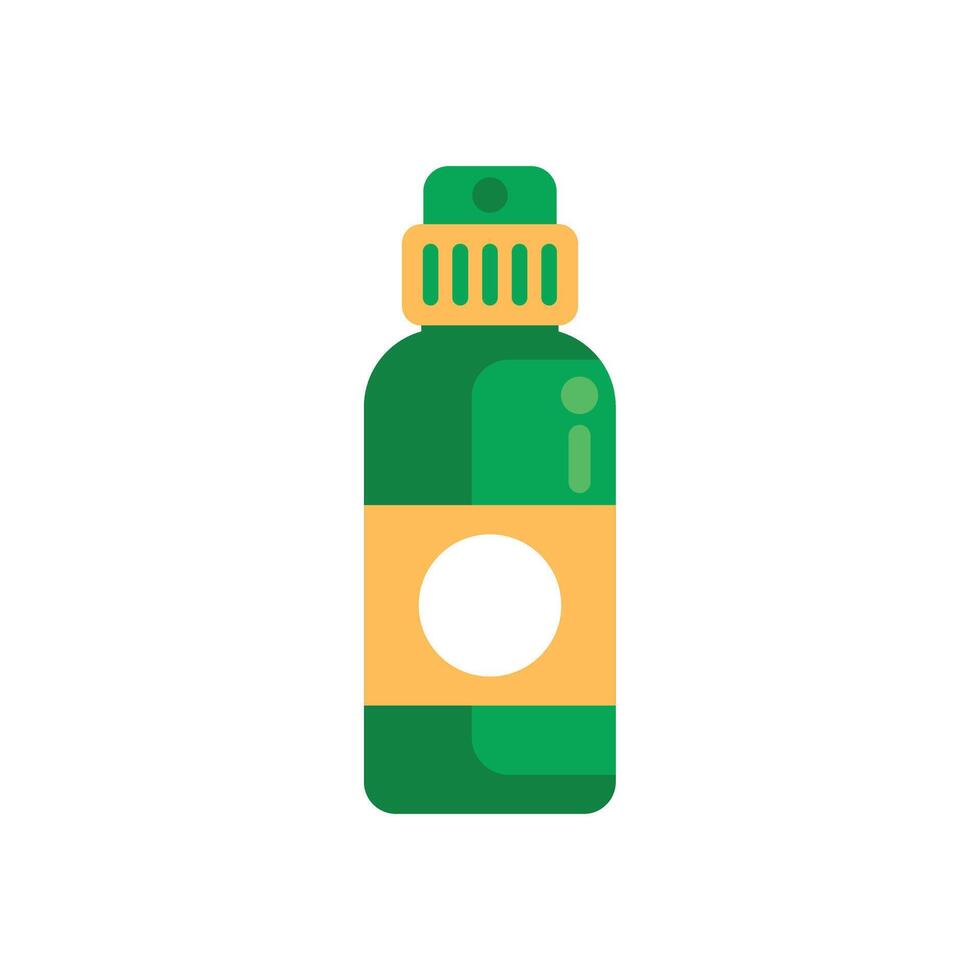 Green spray bottle with blank label for your design needs vector