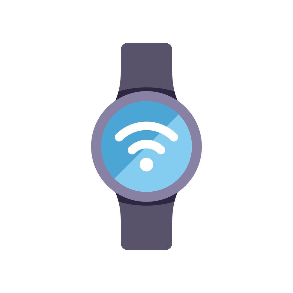 Smart watch displaying wifi connection icon vector