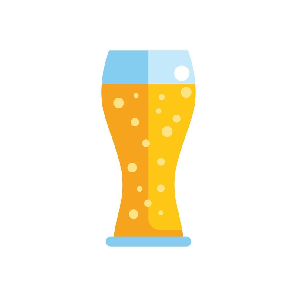 Glass of beer with bubbles showing refreshing beverage vector