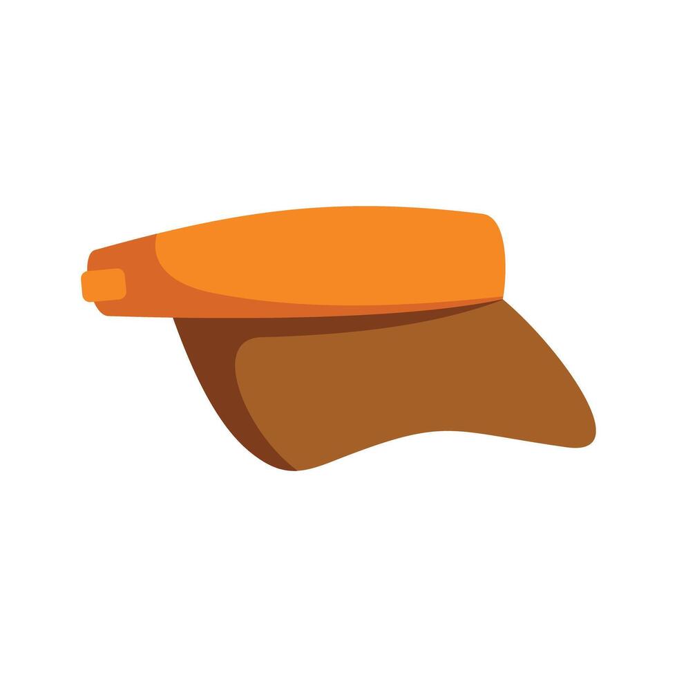 Orange sun visor protecting from sun light vector