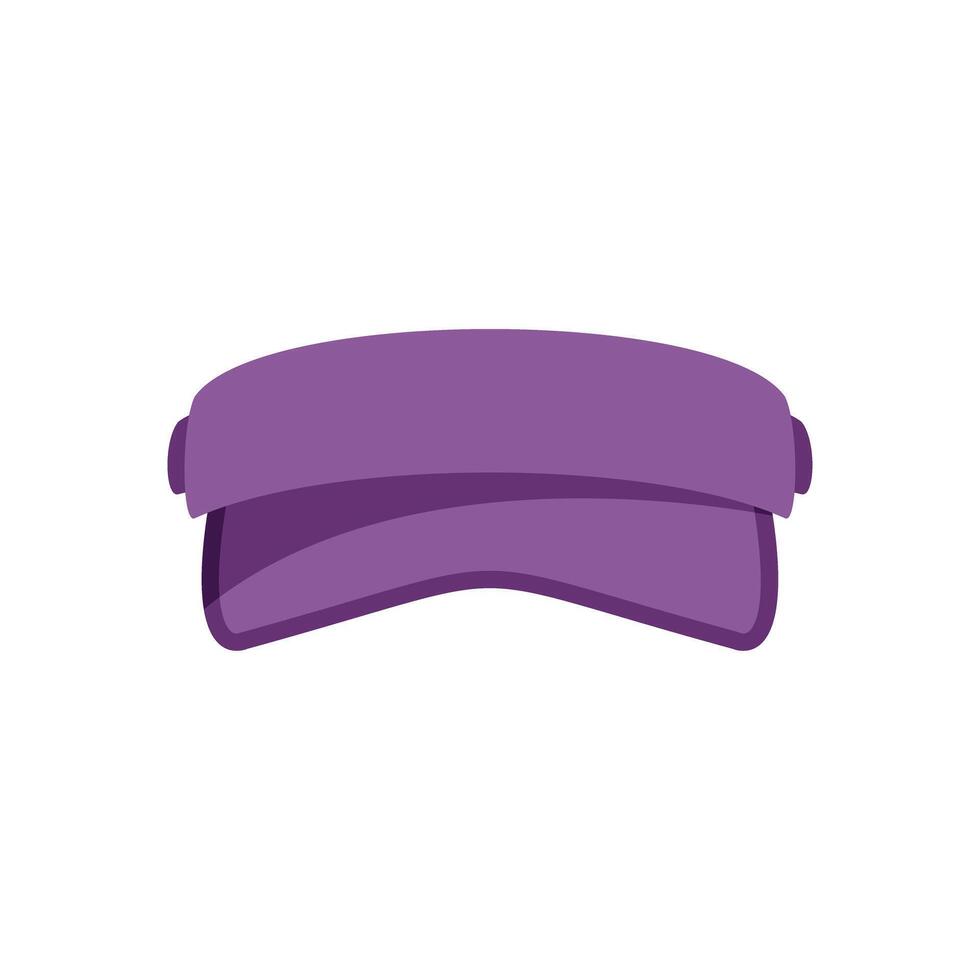 Purple sun visor cap presenting fashionable style vector