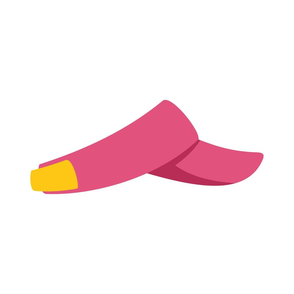 Pink sun visor protecting from sunlight with style vector