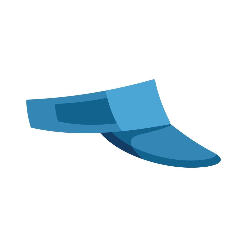 Blue sun visor protecting from sunlight vector