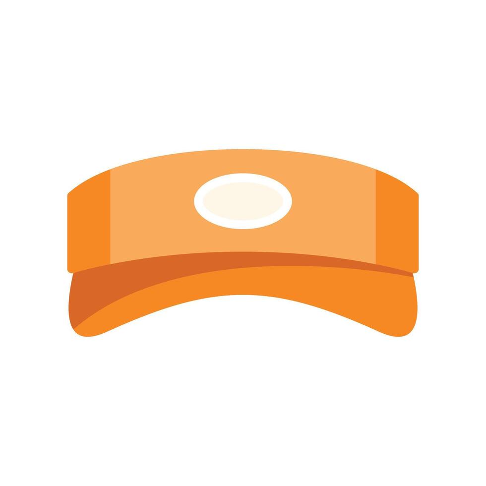 Orange delivery man hat with white badge for branding vector
