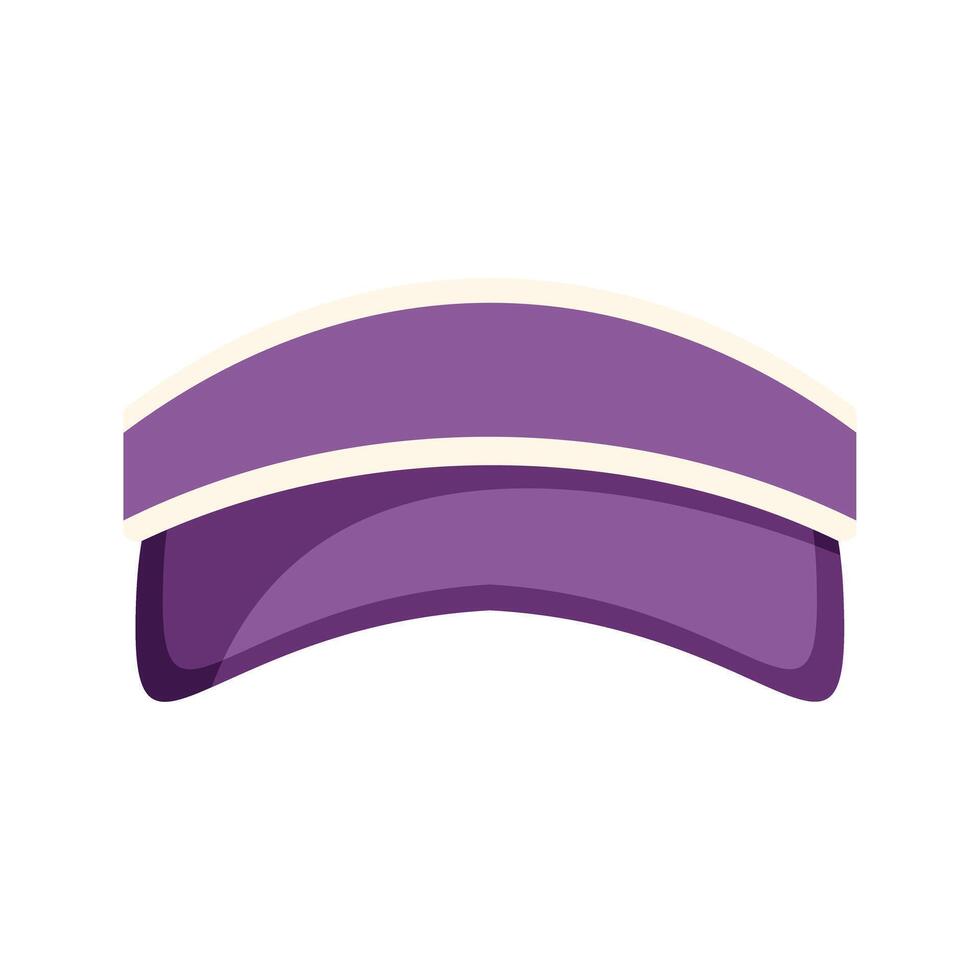 Purple sun visor protecting from sunlight with empty space for logo vector