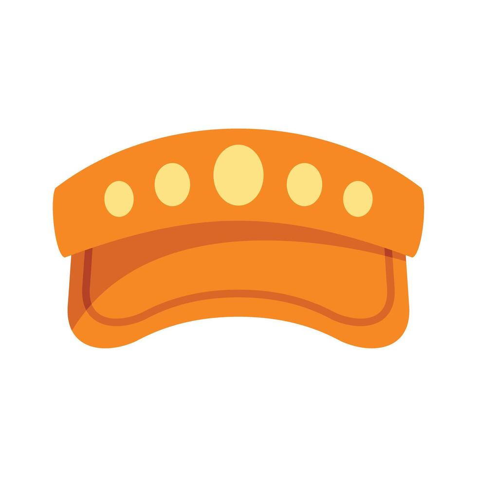 Orange sun visor protecting from sunlight on white background vector