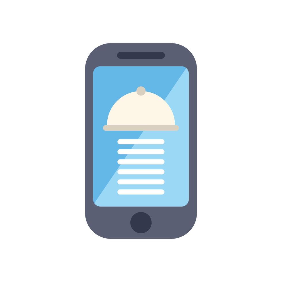 Smartphone showing restaurant menu for online food ordering and delivery vector