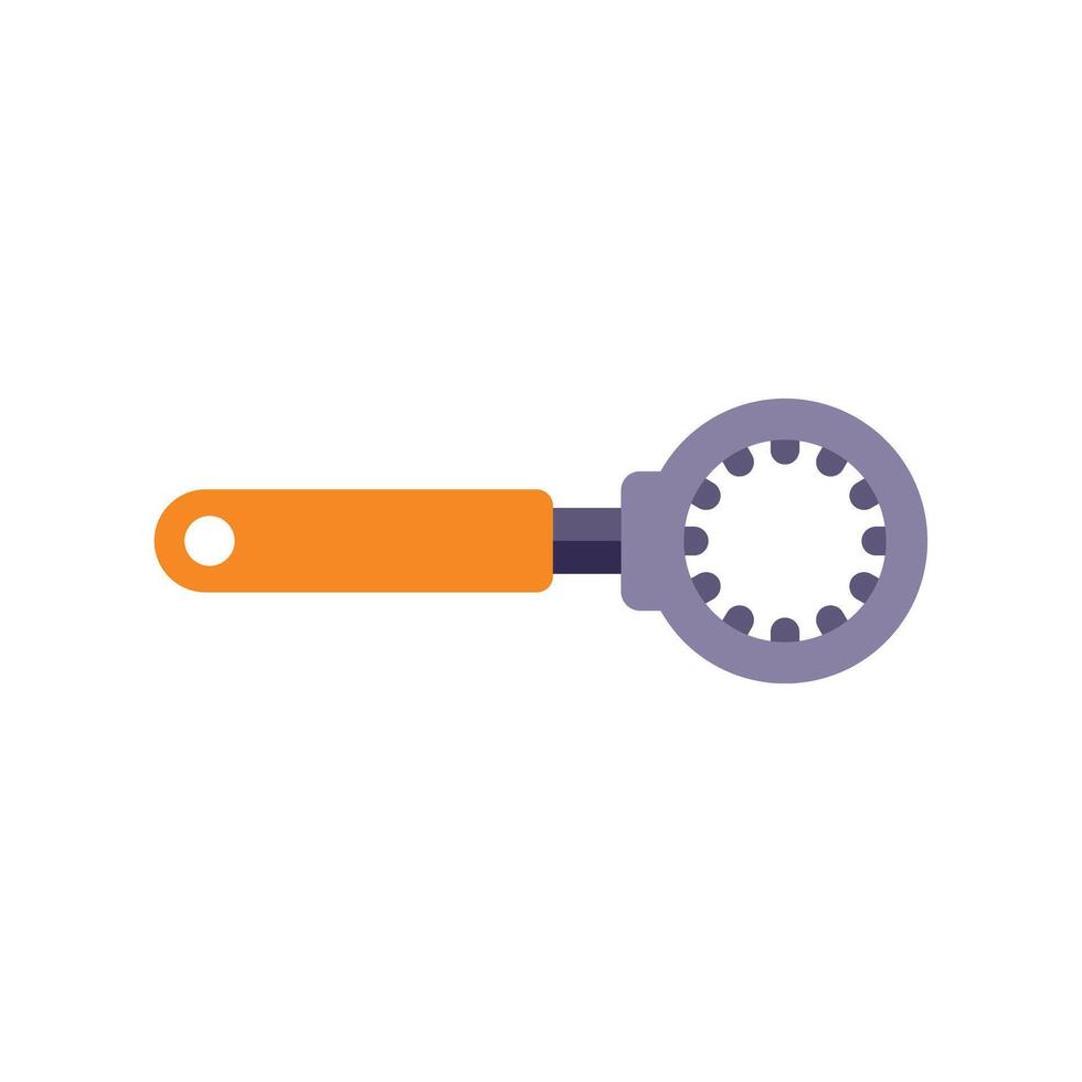 Orange bottle opener is opening a bottle cap vector