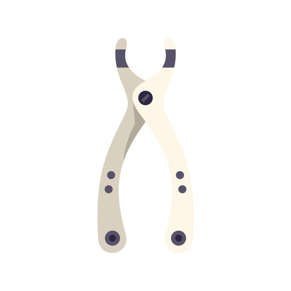 Dental pliers orthodontist equipment showing open handles vector