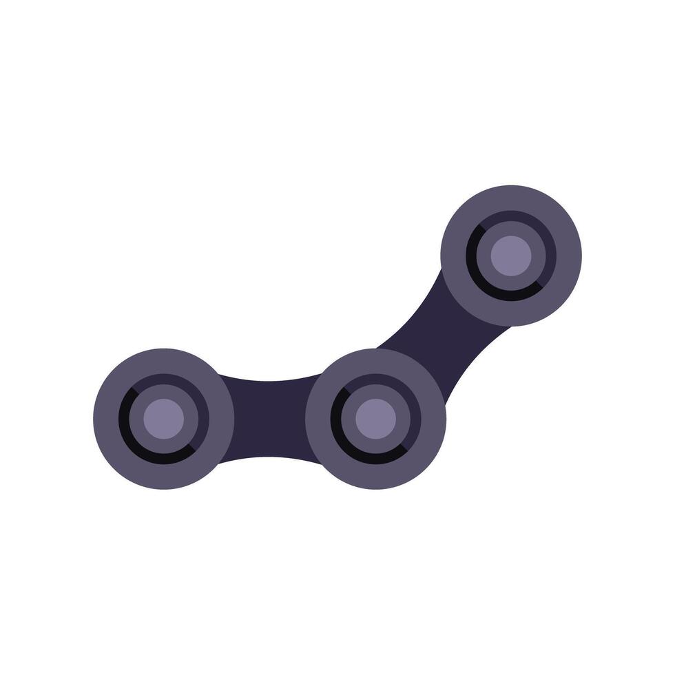 Bike chain connecting links on white background vector