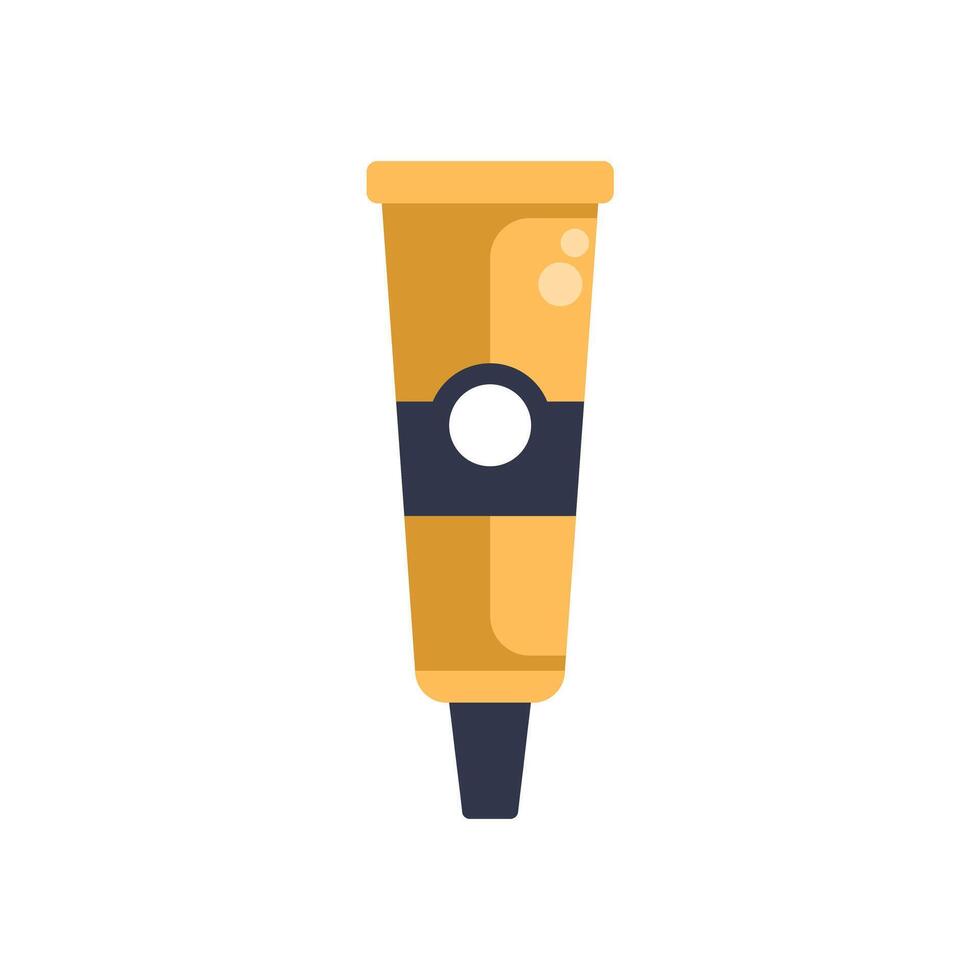 Yellow ointment tube standing up with blue label vector