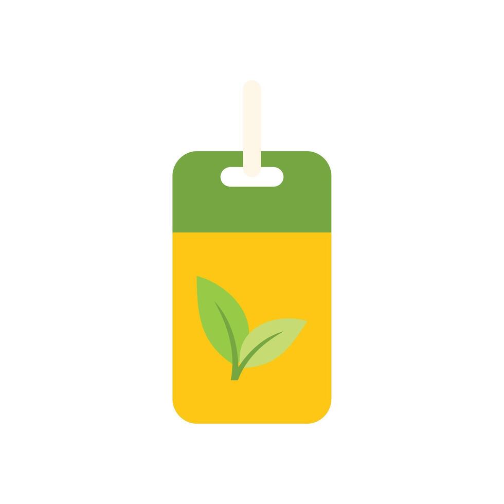 Green and yellow label featuring sprout for organic products vector