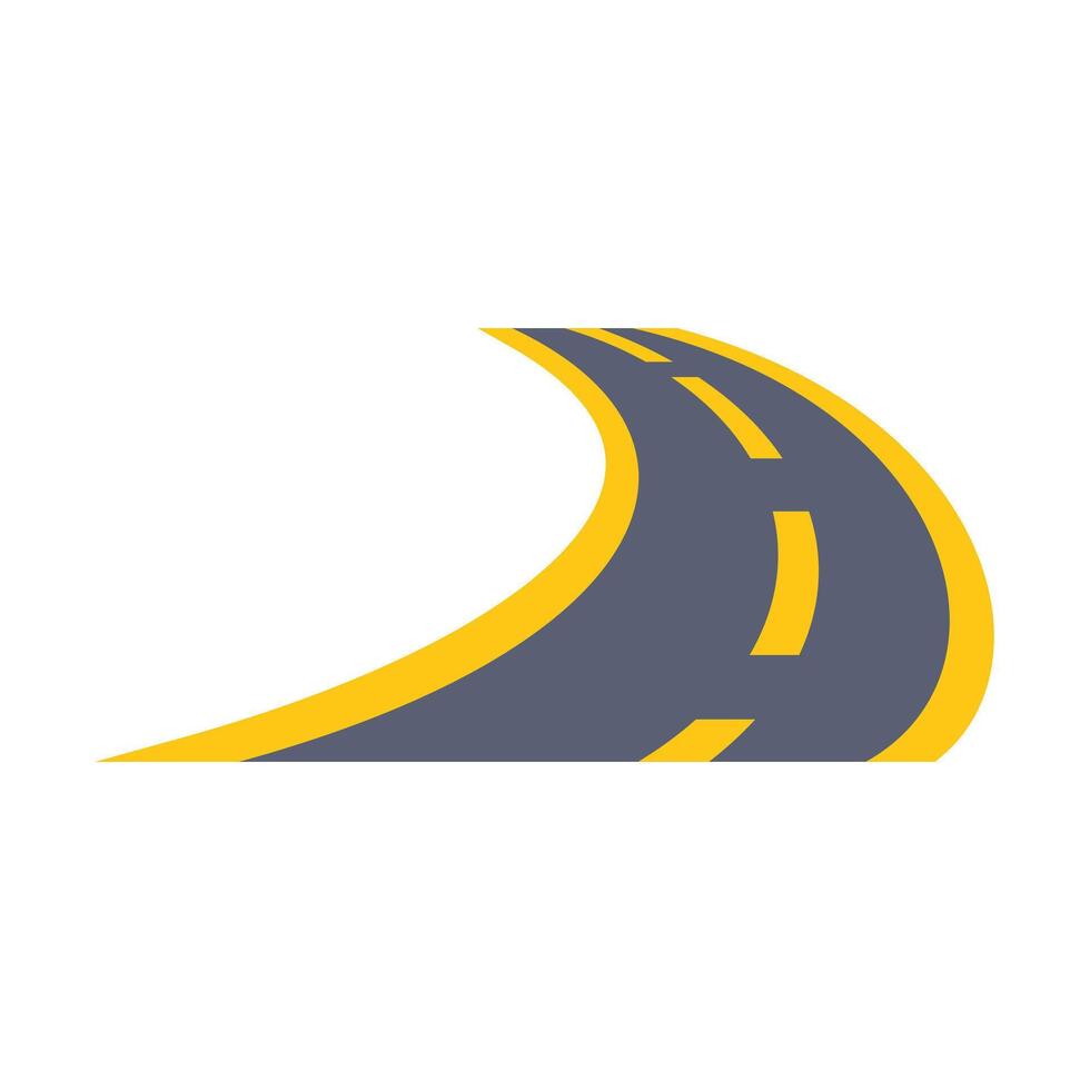 Winding road leading to unknown destination symbolising journey and adventure vector