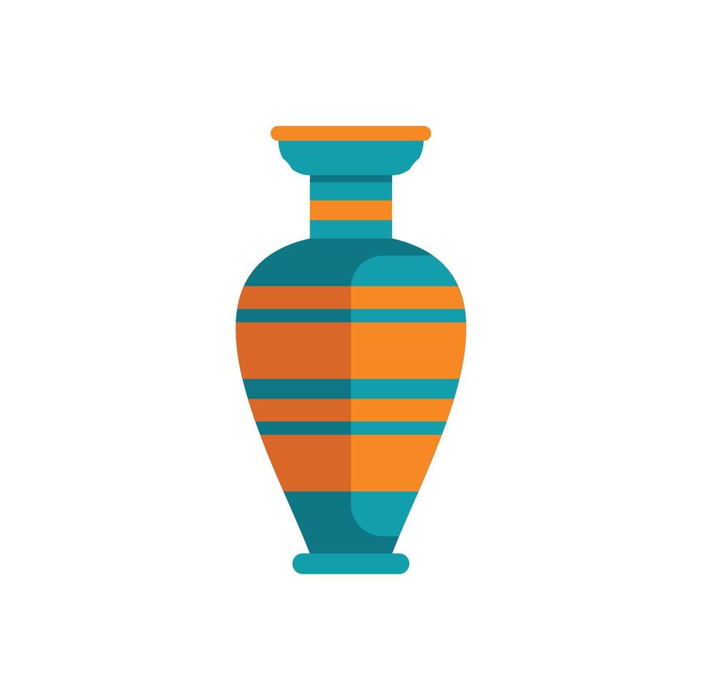 Ancient clay vase showing traditional decoration pattern vector