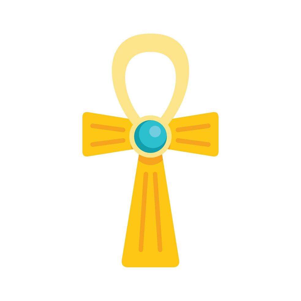 Golden ankh symbol representing eternal life in ancient egypt vector