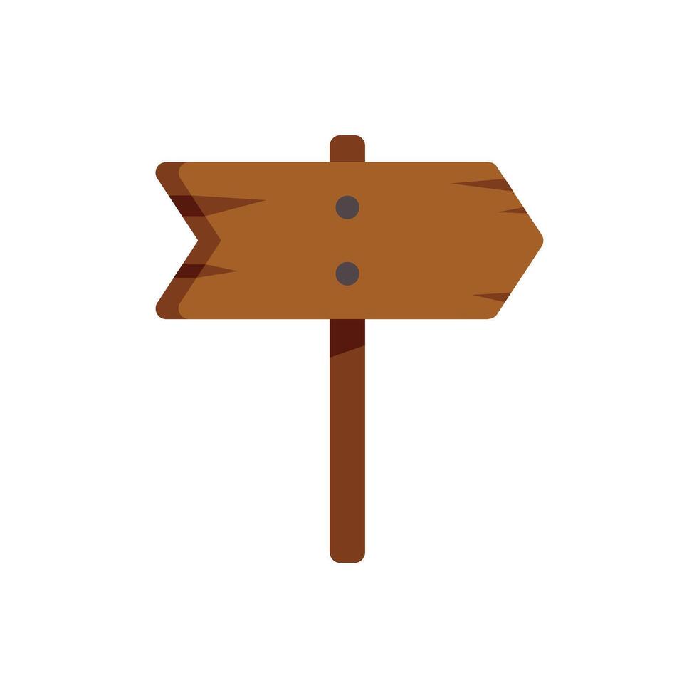 Wooden arrow sign pointing right with copy space vector