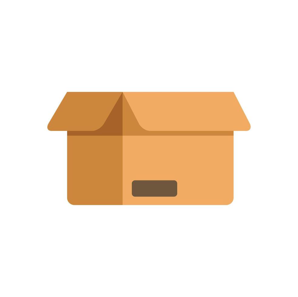 Open cardboard box waiting to be filled for shipping vector