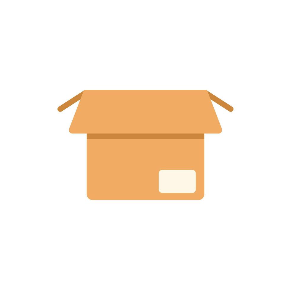 Open cardboard box waiting for being filled vector