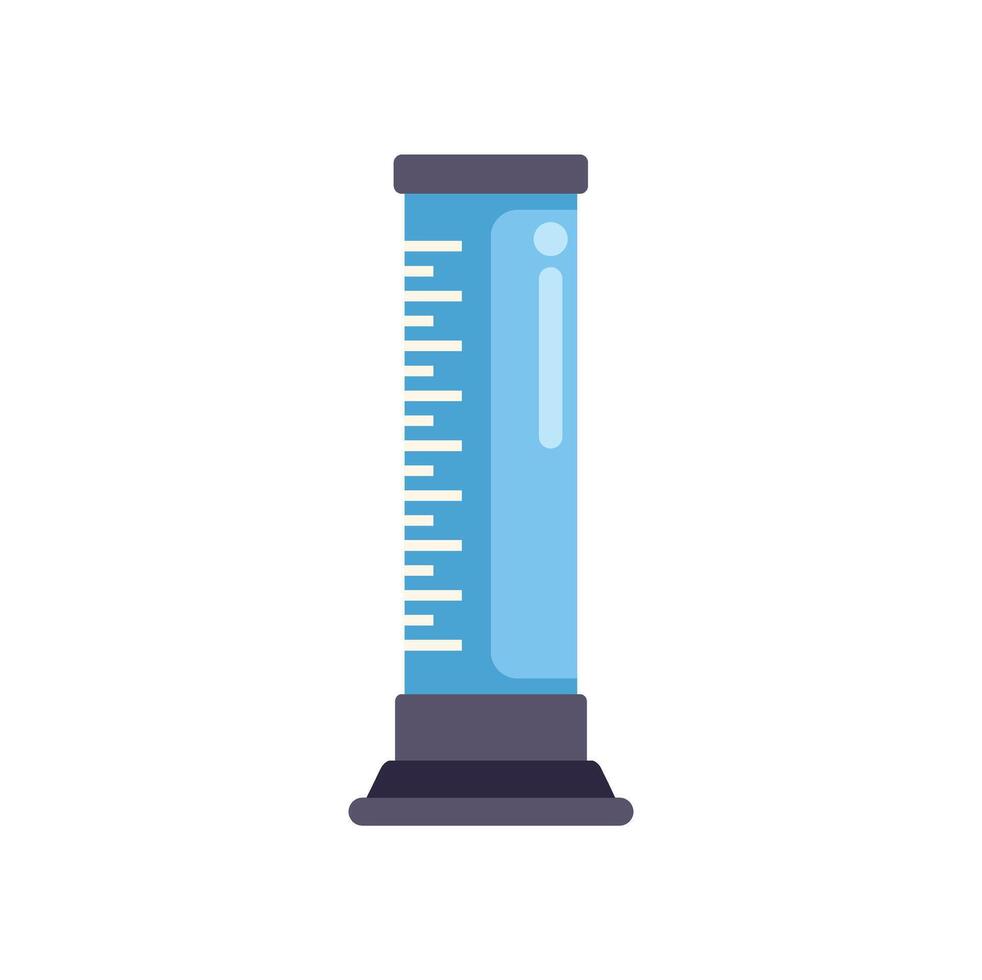 Graduated cylinder standing on white background vector