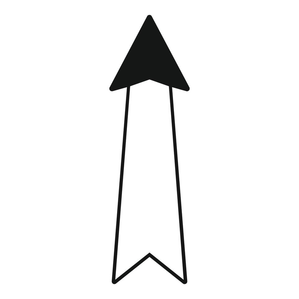 Black upward arrow sign showing growth and success vector