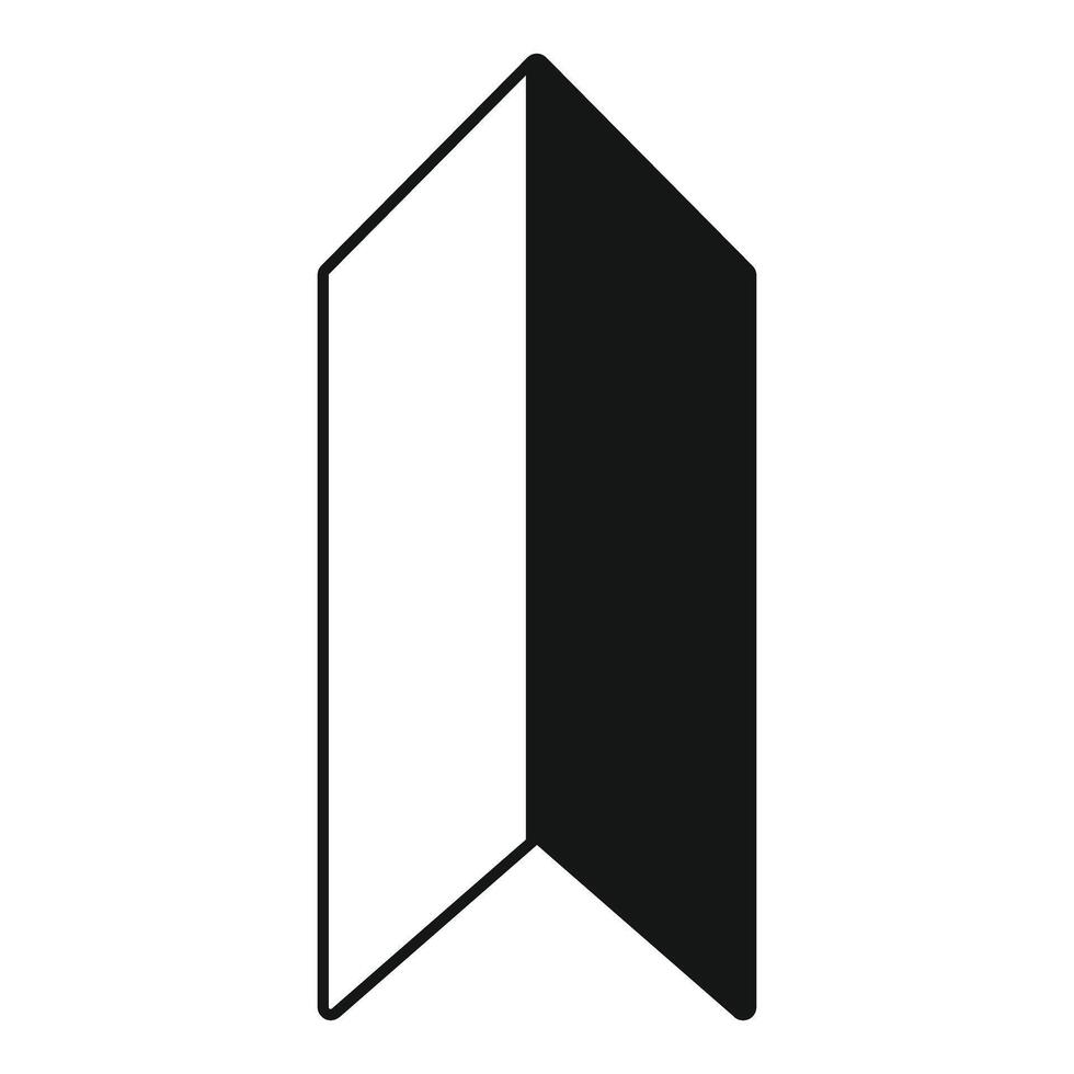 Black and white abstract geometric arrow pointing upwards vector