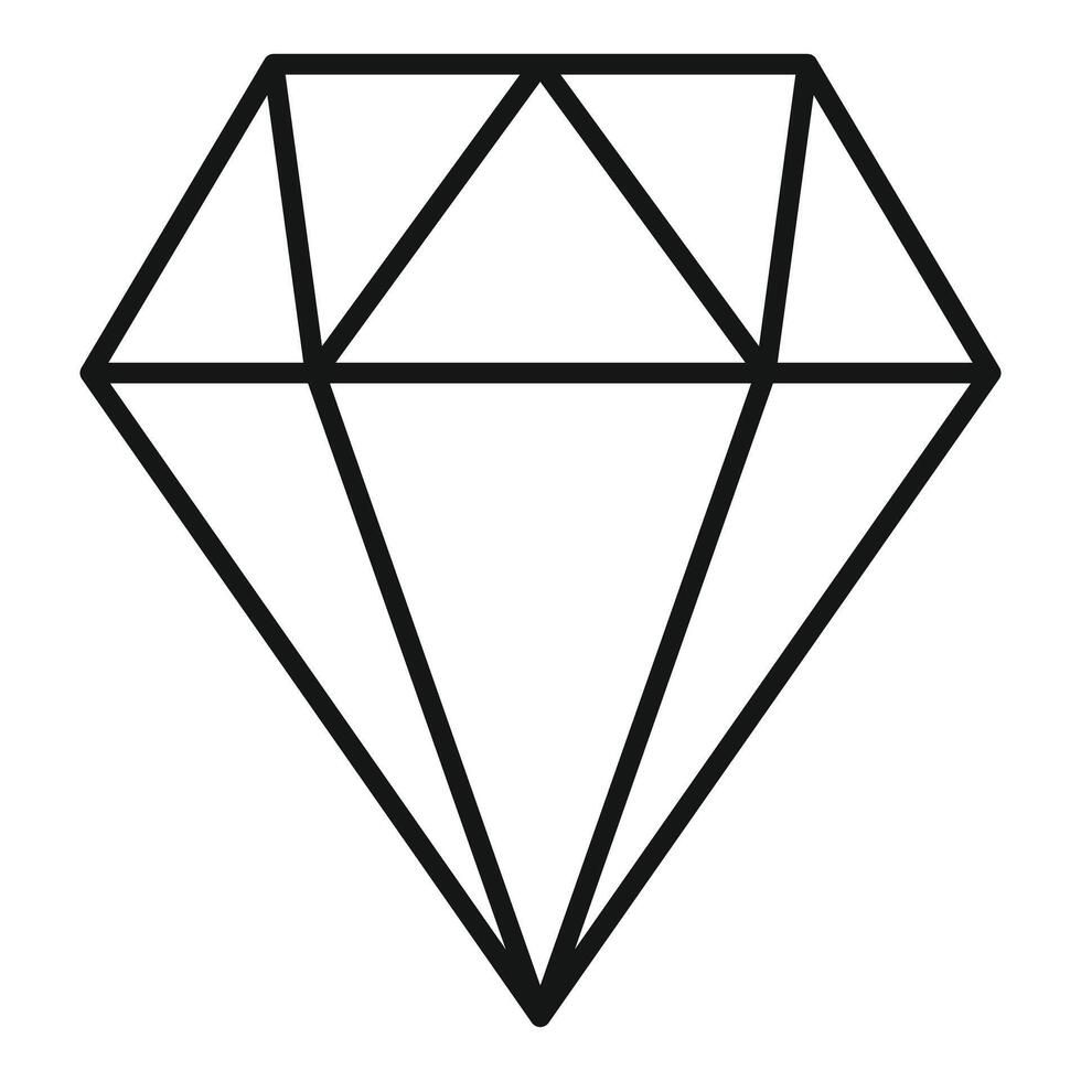 Diamond icon representing luxury, wealth, and precious gemstones vector