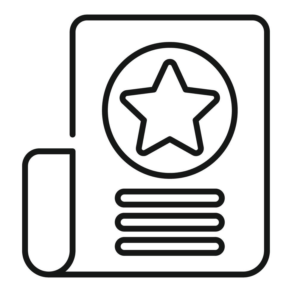 Certificate with star representing excellence and achievement awarding success vector