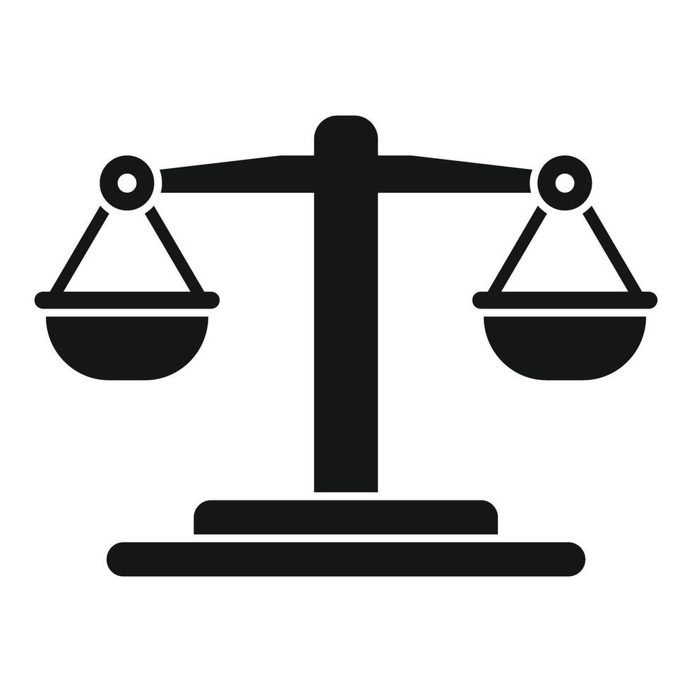 Balance scale representing justice and equality in legal system vector