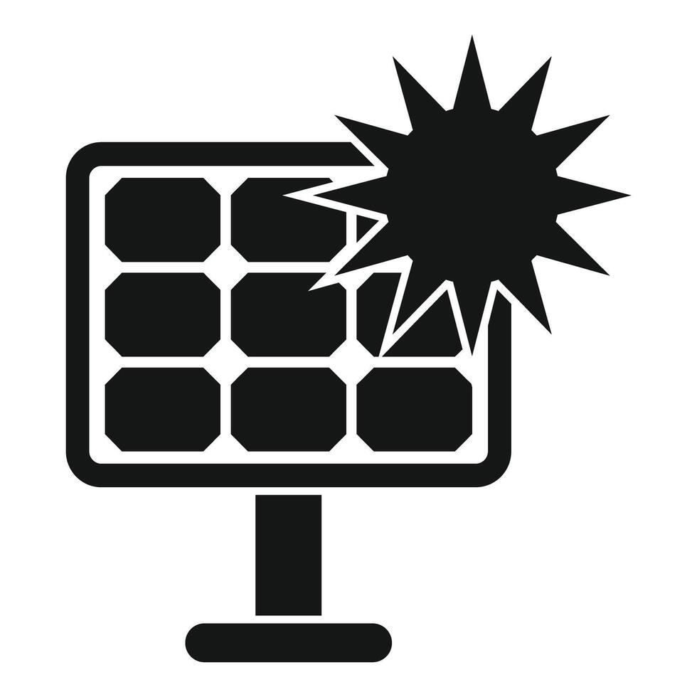 Solar panel generating clean energy from sunlight vector