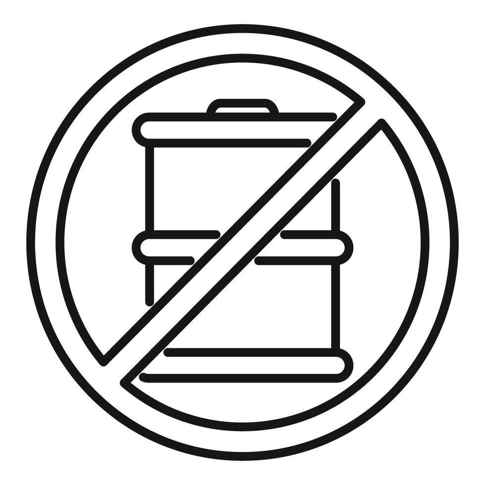 No toxic waste allowed, stop pollution, environmental protection sign is prohibiting barrel containing hazardous materials vector