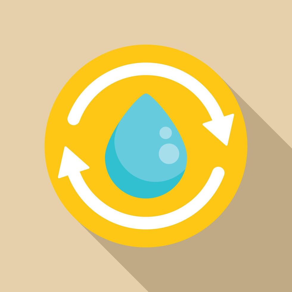 Water recycling icon representing conservation and environmental sustainability vector