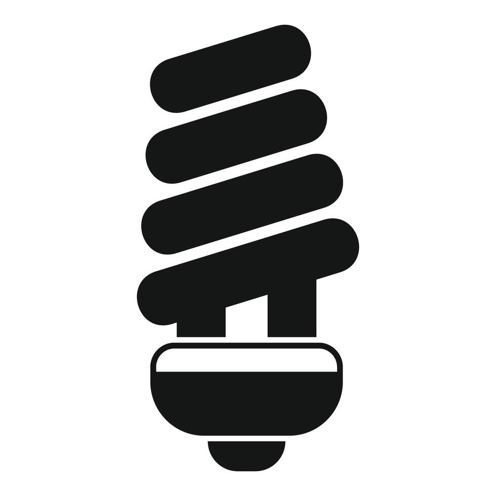 Economical light bulb providing efficient illumination in simple style vector