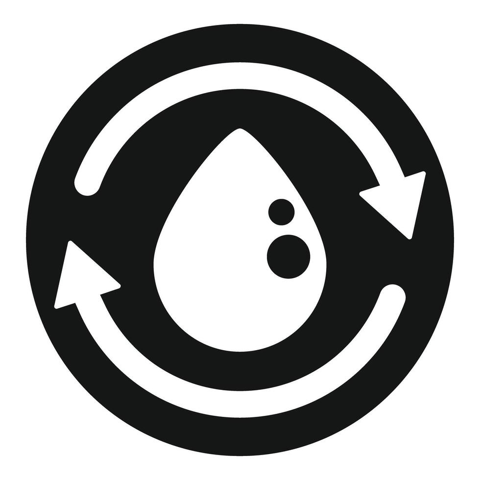 Water recycling symbol promoting environmental conservation and sustainable practices vector