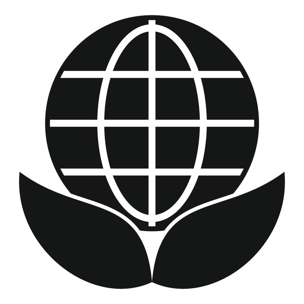 Eco earth with leaves protecting global environment vector