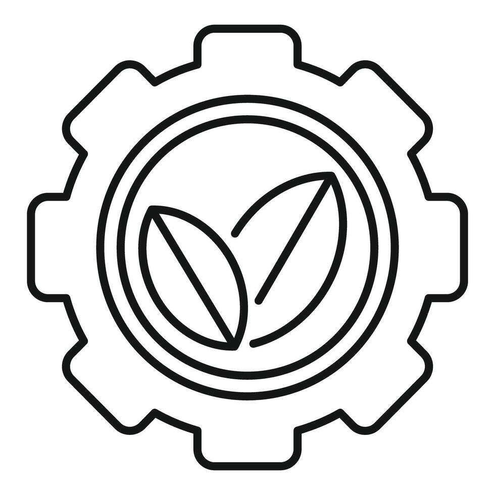 Eco gear symbolizing green technologies and sustainable innovation vector