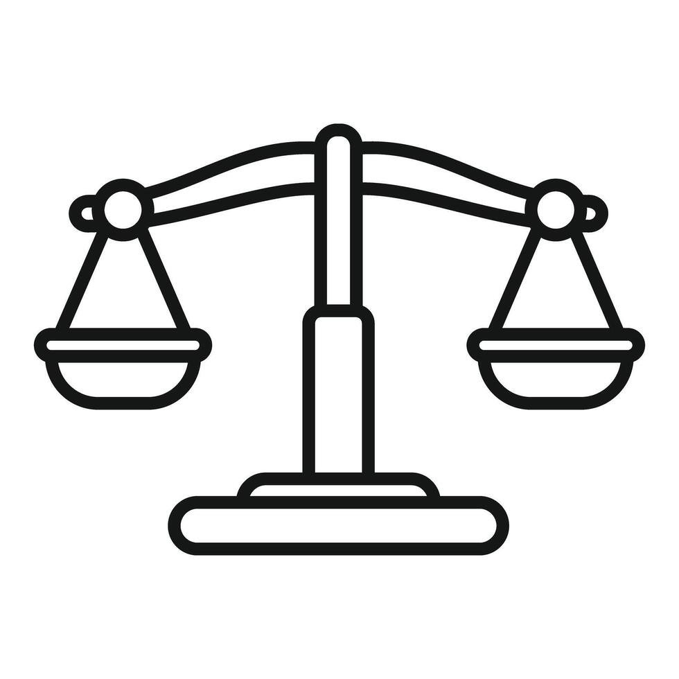 Balancing scales representing justice and equality in legal proceedings vector