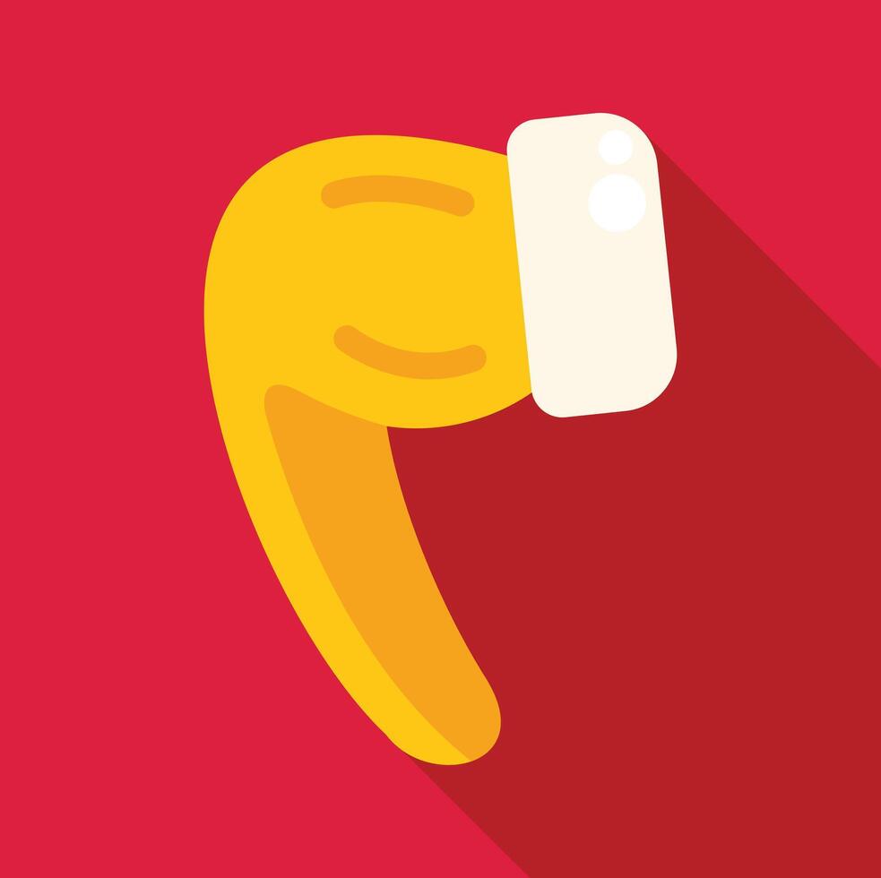 Christmas stocking hanging, waiting for presents on red background vector