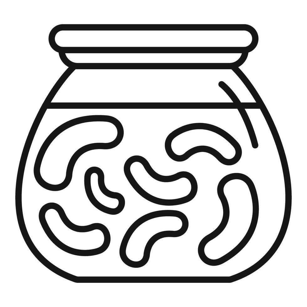 Glass jar preserving pickled gherkins, maintaining freshness and flavor vector
