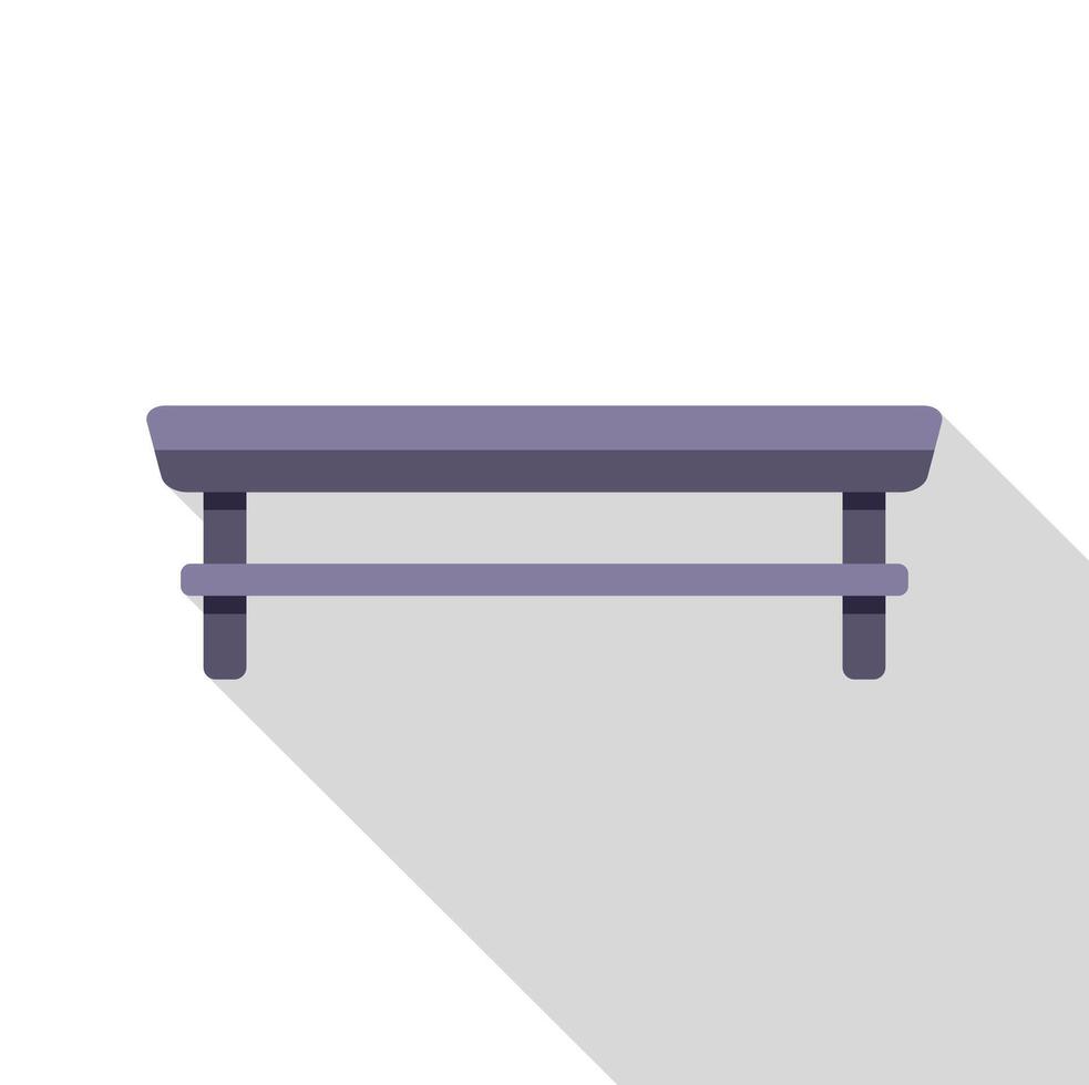 Simple wooden bench with shelf creating cozy atmosphere in flat design vector