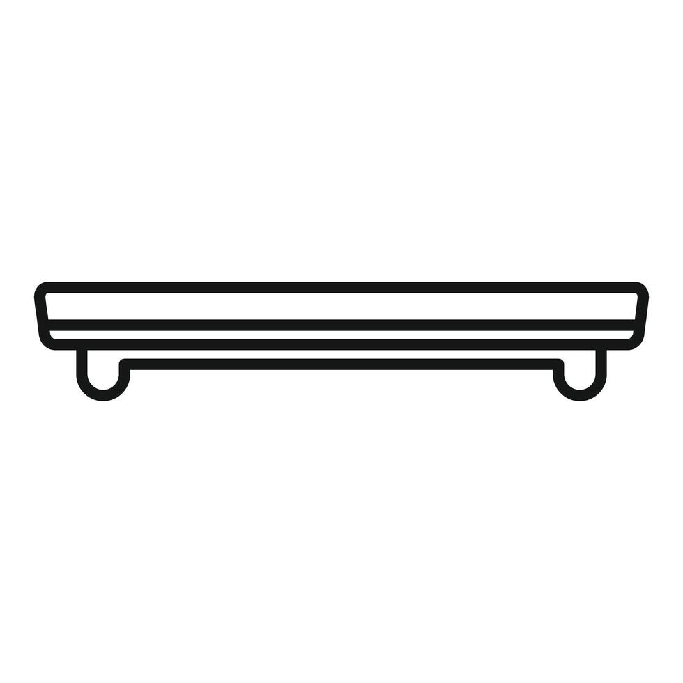 Empty modern shelf icon showing a floating shelf for home decor vector