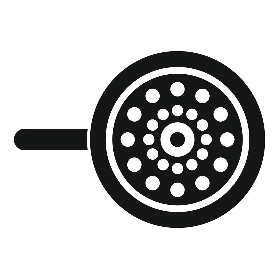 Modern round shower head providing relaxing water stream vector