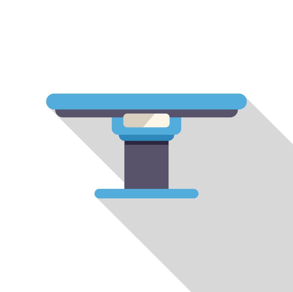Medical scanner representing modern healthcare technology with long shadow vector