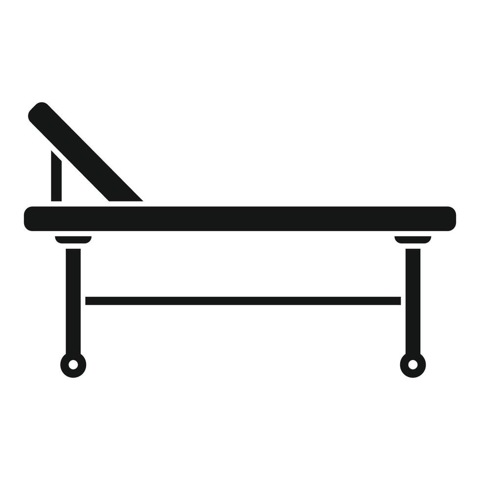 Medical adjustable bed providing comfort and support for patients vector