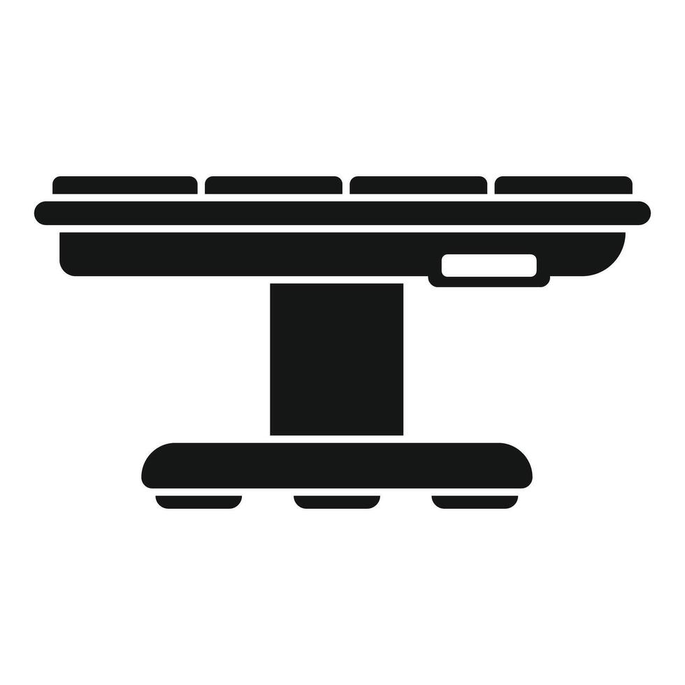 Medical examination table providing comfortable support for patients during checkups vector