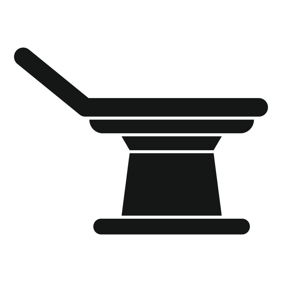 Medical examination table providing comfort and support for patients during checkups vector