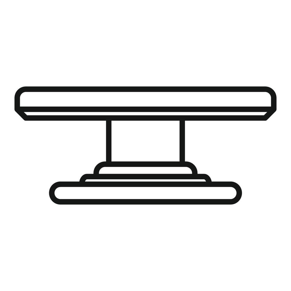 Medical examination table standing in empty hospital room vector