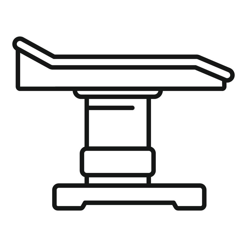 Medical adjustable operating table for surgical procedures vector