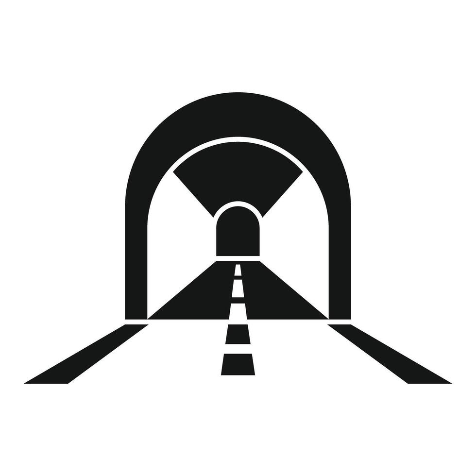 Road tunnel entrance leading to a bright future vector