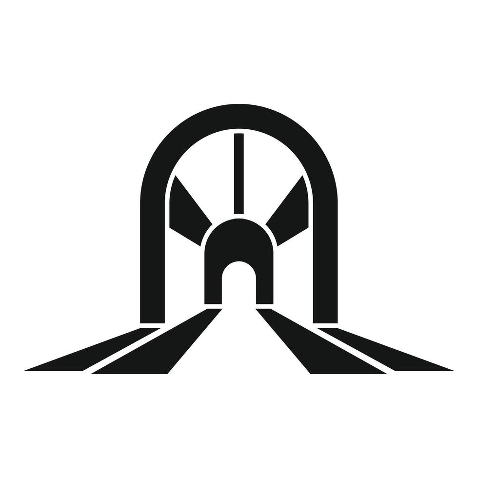 Mining tunnel entrance with light at the end representing hope and success vector